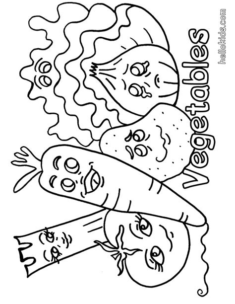 vegetable coloring pages hellokidscom
