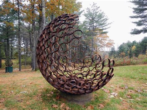 sphere fine art photography metal sculpture garden art