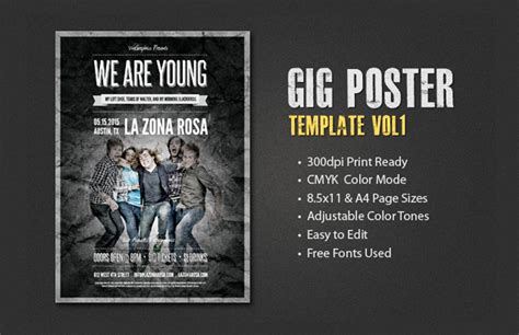 gig poster template vol  medialoot