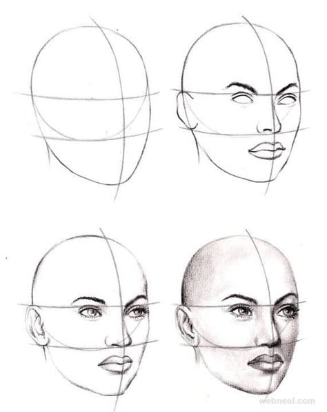 draw faces pencil drawings  beginners drawing faces