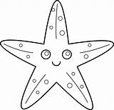 Starfish Clipart Outline Printable Bintang Laut Applique Coloringbay Cliparting Webstockreview Sweetclipart Animals sketch template
