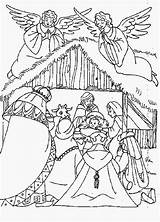 Coloring Pages Christmas Bible Story Kids Jesus Kleurplaten Fun Nativity Bijbel Kerstverhaal Kleurplaat Sheets Scene Kerst Birth Manger Baby Drawing sketch template