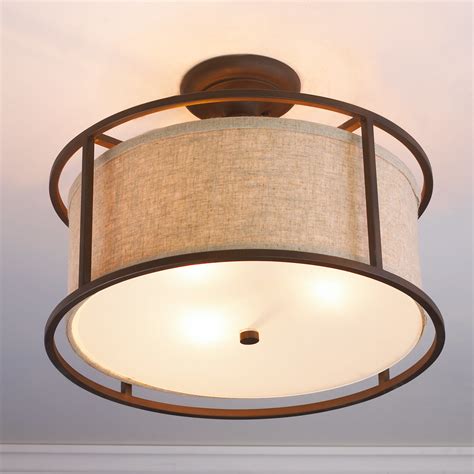 springfield drum shade semi flush ceiling light shades  light