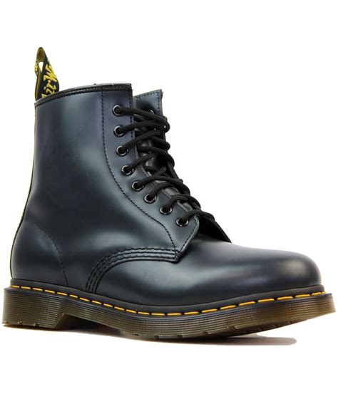 dr martens  retro mod classic smooth navy leather boots