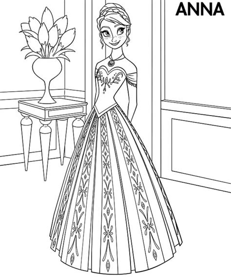 disney frozen coloring pages princess anna