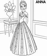 Coloring Anna Frozen Princess Pages Dress Disney Beautiful Dresses Pretty Elsa Printable Print Barbie Wear Color Kids Girl Getcolorings Alina sketch template