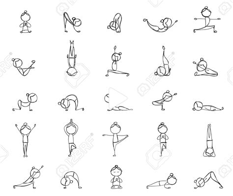 stick figure yoga poses  jblogs pin  design  namaste