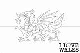 Coloring Pages Wales Flag Popular Colour sketch template