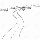 Road Outline Winding Cartoon Drawing Mountains Drawn Hand Getdrawings Ruta Illustration sketch template