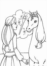 Pegasus Barbie Coloring Magic Pages sketch template