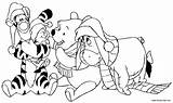 Christmas Coloring Pages Pooh Winnie Disney Colouring Kids Tigger Friends Kid Print Friendly Getcoloringpages Really Coloringhome Popular sketch template
