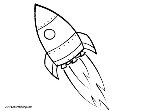 rocket ship coloring pages easy drawing  printable coloring pages