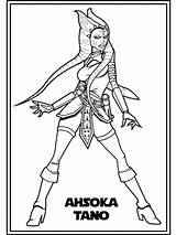 Ahsoka Tano Wars Bestcoloringpagesforkids sketch template