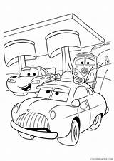 Coloring Pages Mcqueen Coloring4free Lightning Mack Friends Cars Accident Desert sketch template