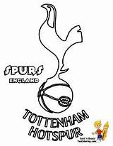 Colouring Soccer Tottenham Hotspurs Teams sketch template