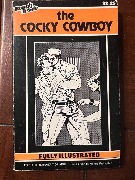 vintage gay pulp fiction book  cocky cowboys rough trade etsy