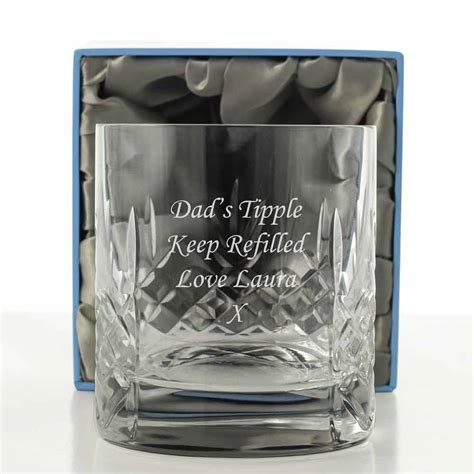 Mayfair 24 Lead Crystal Engraved Whisky Glass