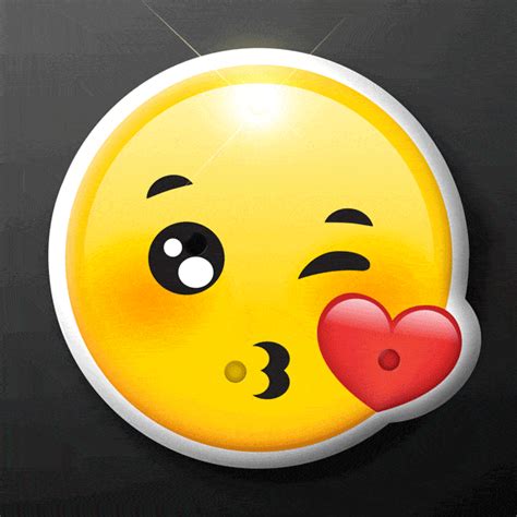 Kissy Face Emoji Light Up Led Party Pin • Magic Matt S
