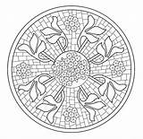 Mandalas Colorear Mosaico Dibujos sketch template