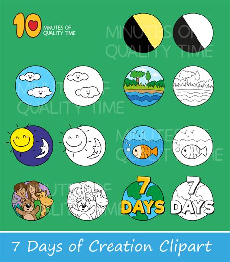days  creation clipart  minutes  quality time