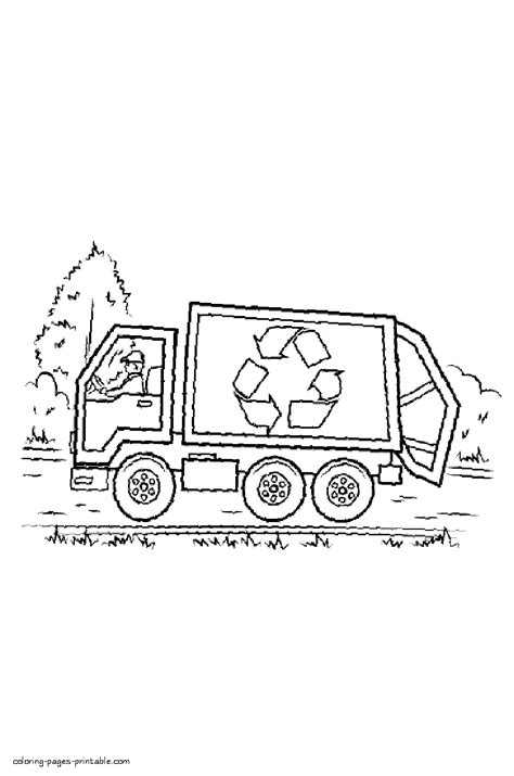 recycle truck coloring pages https wasterecyclingworkersweek org wp