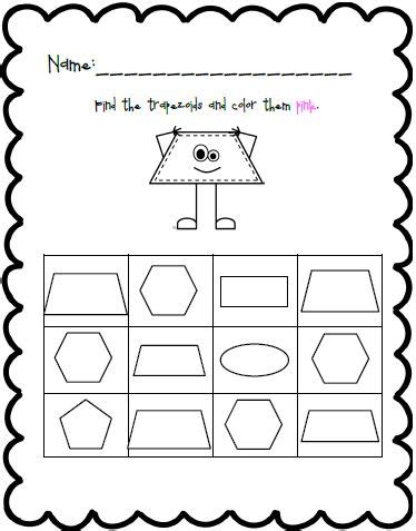 trapezoid shape coloring page barry morrises coloring pages