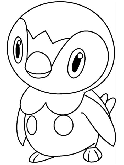 printable piplup pokemon coloring page  printable coloring