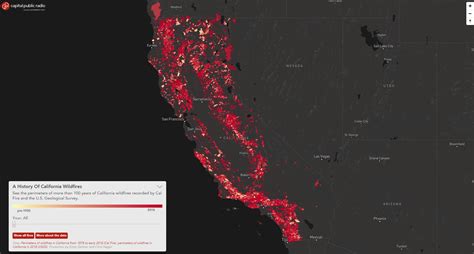 california s wildfire history in one map watts up with that