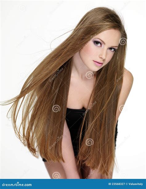 girl  long beautiful hair stock image image  hair shake
