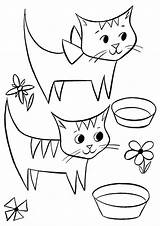 Coloring Kitten Pages Kids Cat Printable Cute Color Colouring Kitty Sheets Preschoolers Idea sketch template