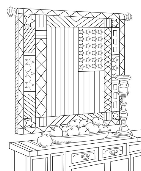 freebie friday    colorful quilts coloring page