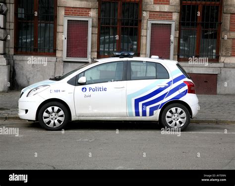 belgian police car  brussels city centre stock photo royalty  image  alamy