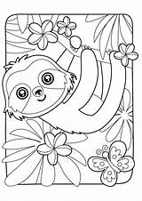 Sloth Sloths Faultier Malvorlagen Kidsacademy Family Malvorlage Printables sketch template