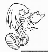 Knuckles Echidna Coloring Pages Getdrawings sketch template