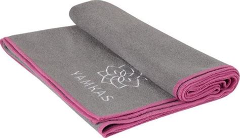 yoga handdoek  microfiber anti slip xcm grijs bolcom