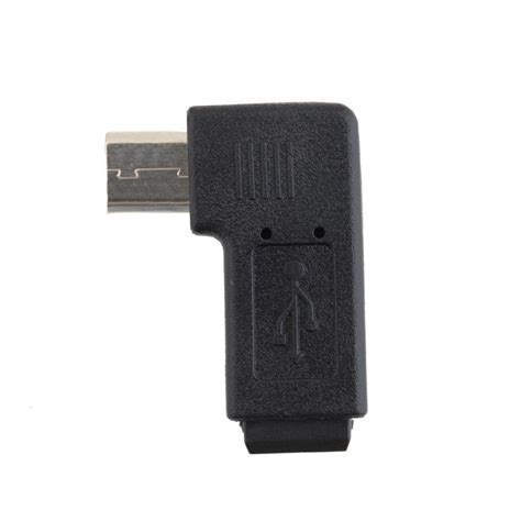 usb mini pin female  micro pin male  degree angle adapter converter  shipping drop