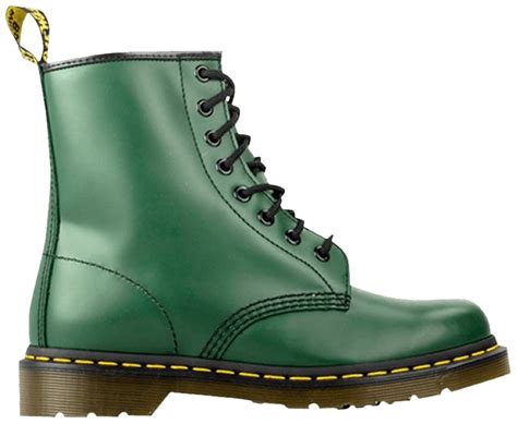 smooth green dr martens  goat