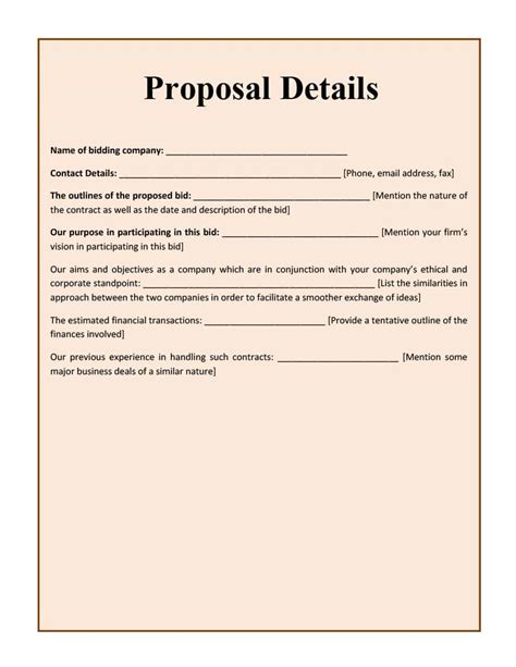 sample proposal bid letter sampleproposal