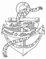 Coloring Anchor Pages Printable Navy Drawing Color Anchors Adult Scripture Ship Getdrawings Strength Chevron Getcolorings Mind Drawings Print Heart Verses sketch template