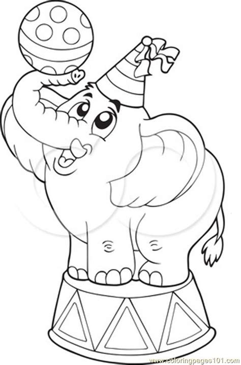 circus elephant coloring page  printable coloring pages