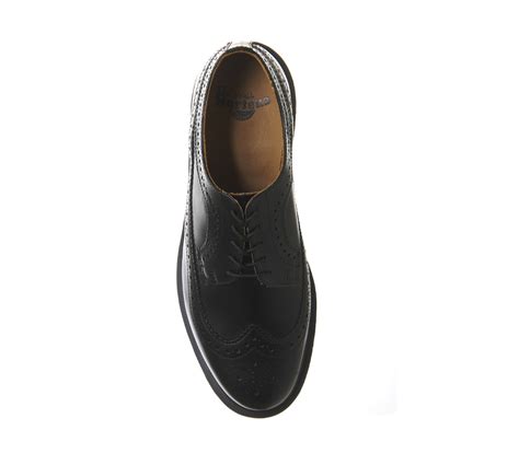 dr martens core  brogue shoes black leather casual