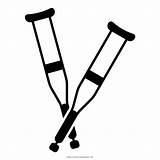 Muletas Crutches Crutch Disability Iconfinder sketch template