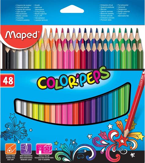 maped  colorpeps triangular colouring pencils pack   assorted colours including