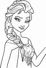 Coloring Elsa Pages Frozen Printable Kids Popular sketch template