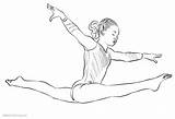 Athlete Gabby Douglas Bettercoloring Yellowimages sketch template