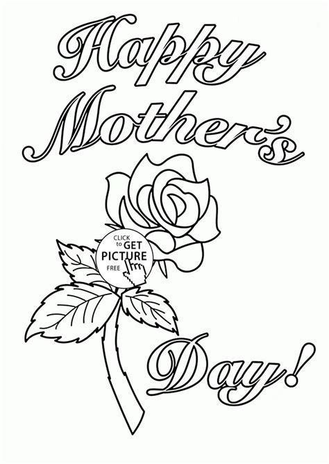 card  mothers day coloring page  kids coloring pages printables