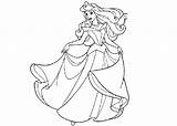 Coloring Princess Aurora Pages Disney Cartoon Princesses Printable Rose Sleeping Beauty Briar Maleficent Filminspector sketch template