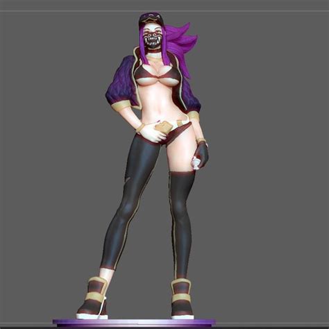 download stl file akali sexy statue league of legends game