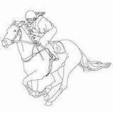 Horse Coloring Pages Racing Galloping Jockey Equestrian Race Getcolorings Competition Hellokids Color Getdrawings Printable sketch template