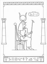 Coloring Egypt Ancient Book Gods Dover sketch template